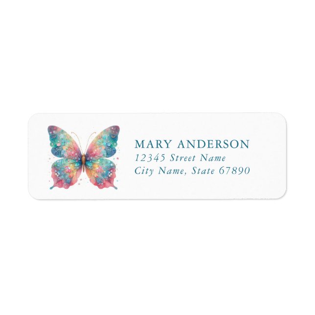 Butterfly Return Address Labels (Front)