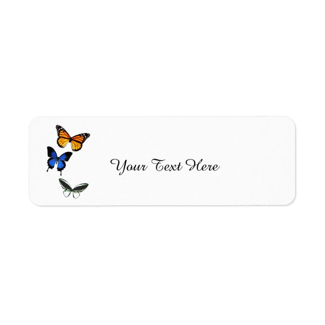 Butterfly Return Address Mailing Labels (Front)