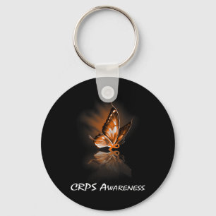 Butterfly Ribbon CRPS Awareness  Keychain