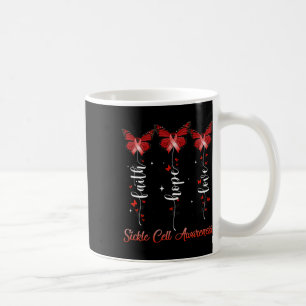 Butterfly Ribbon Faith Hope Love Sickle Cell Aware Coffee Mug