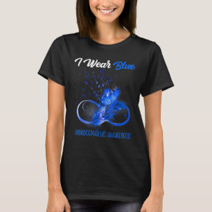 Butterfly Ribbon Feather Hydrocephalus Awareness T-Shirt