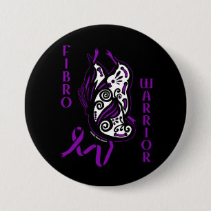 Butterfly/Ribbon...Fibro 3 Inch Round Button