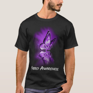 Butterfly Ribbon Fibro Awareness T-Shirt