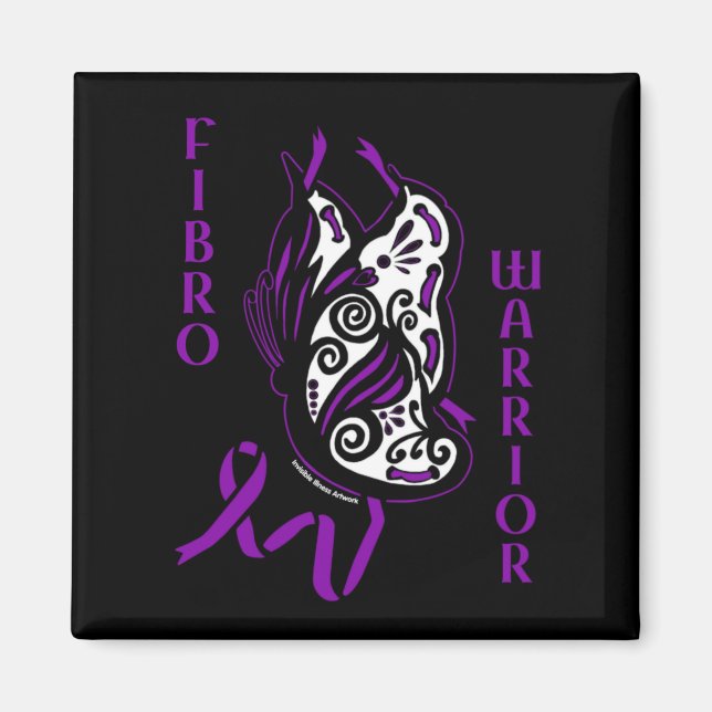 Butterfly/Ribbon...Fibro Magnet (Front)