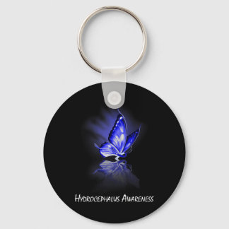 Butterfly Ribbon Hydrocephalus Awareness  Keychain