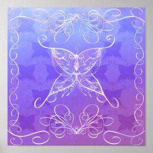 Butterfly Ribbon Poster