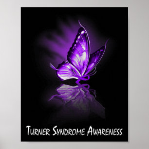 Butterfly Ribbon Turner Syndrome Awareness  Poster