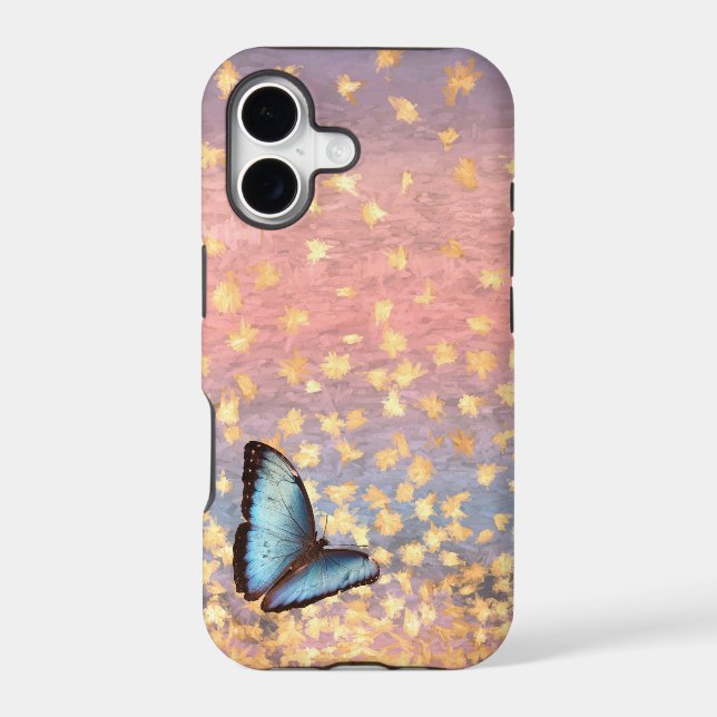 Butterfly Rose Gold Flakes Abstract Design  (Verso)
