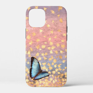 Butterfly Rose Gold Flakes Abstract Design iPhone 12 Mini Case