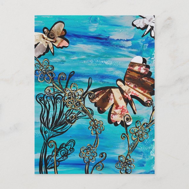 Butterfly Rose Postcard (Front)