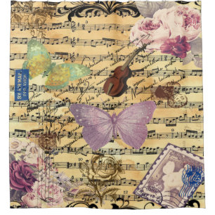 Butterfly, Roses and Notes Ephemera 