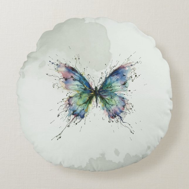 Butterfly Round Pillow (Front)