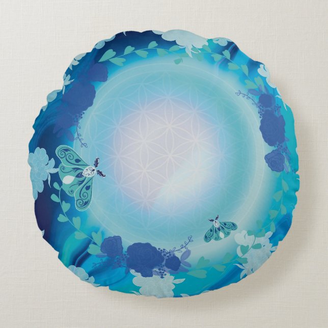 butterfly round pillow (Front)