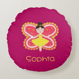 Butterfly  round pillow