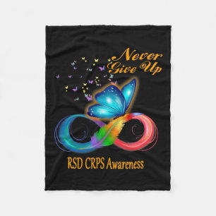 Butterfly Rsd Crps Awareness Fleece Blanket