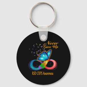Butterfly RSD CRPS Awareness  Keychain