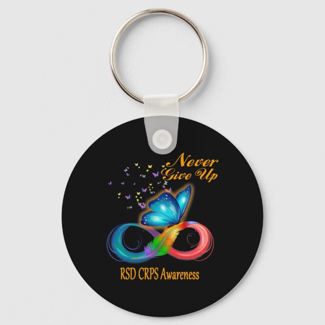 Butterfly RSD CRPS Awareness  Keychain (Front)