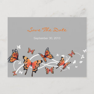 Butterfly Save The Date Wedding Announcement