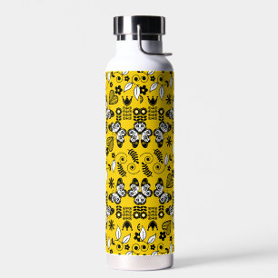 Butterfly Scandinavian folk art Water Bottle