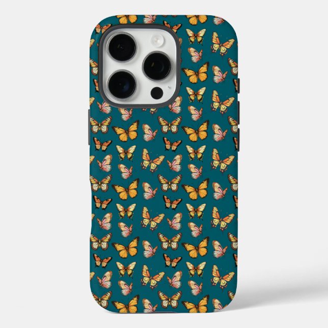 Butterfly Seamless Pattern. Monarch Butterfly  Case-Mate iPhone Case (Back)