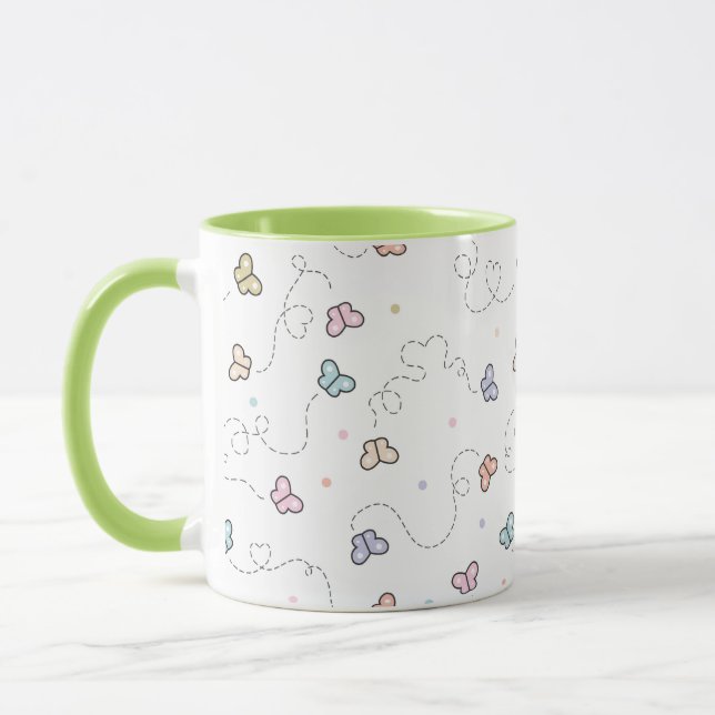 Butterfly Seamless Pattern Mug (Left)