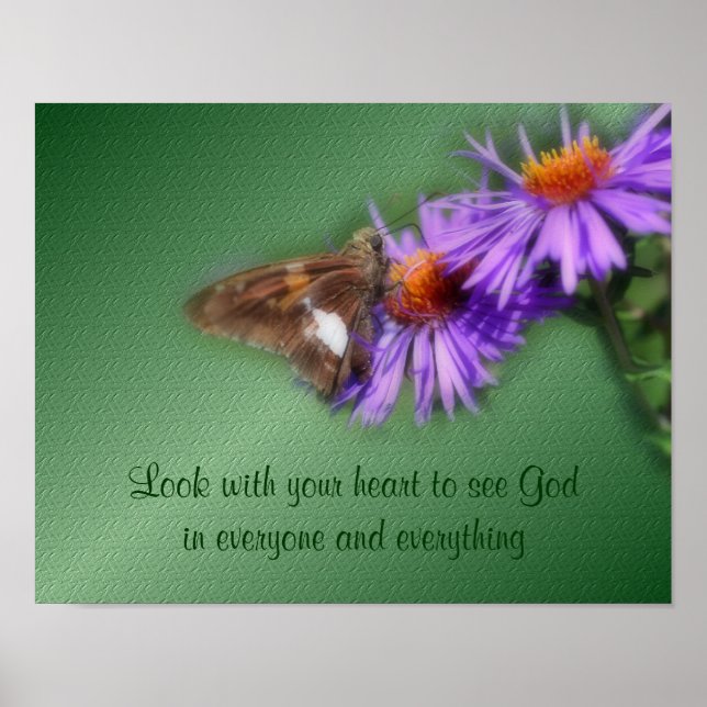 Butterfly See God Inspirational Quote Nature Poster (Front)