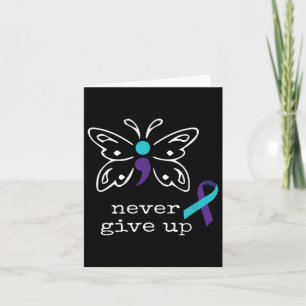 Butterfly Semicolon Gift Suicide Prevention Awaren Card