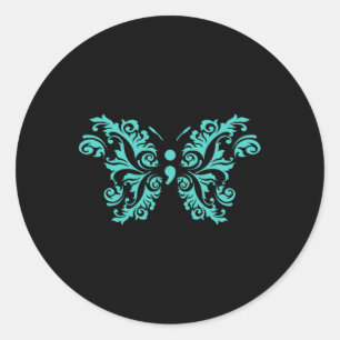 Butterfly Semicolon Suicide Awareness Prevention T Classic Round Sticker