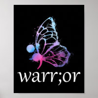 Butterfly Semicolon Warrior Suicide Prevention Awa