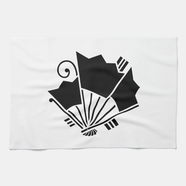 Butterfly-shaped fans (Ageha) Kitchen Towel (Horizontal)