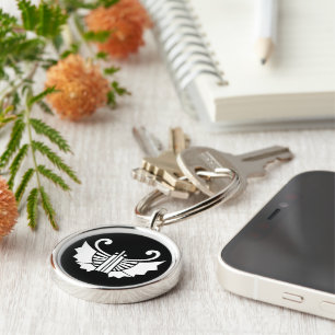 Butterfly-shaped fans (Kocho) Keychain