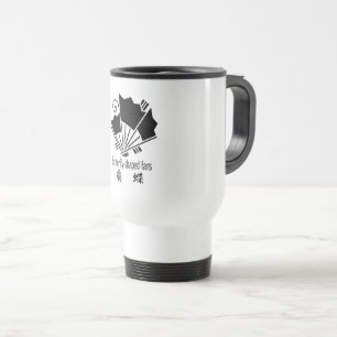 Butterfly-shaped fans travel mug