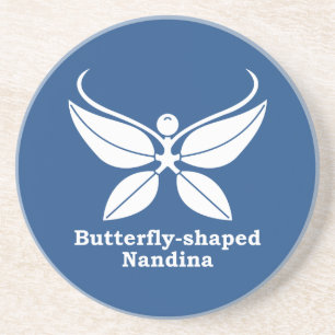 Butterfly-shaped nandina coaster