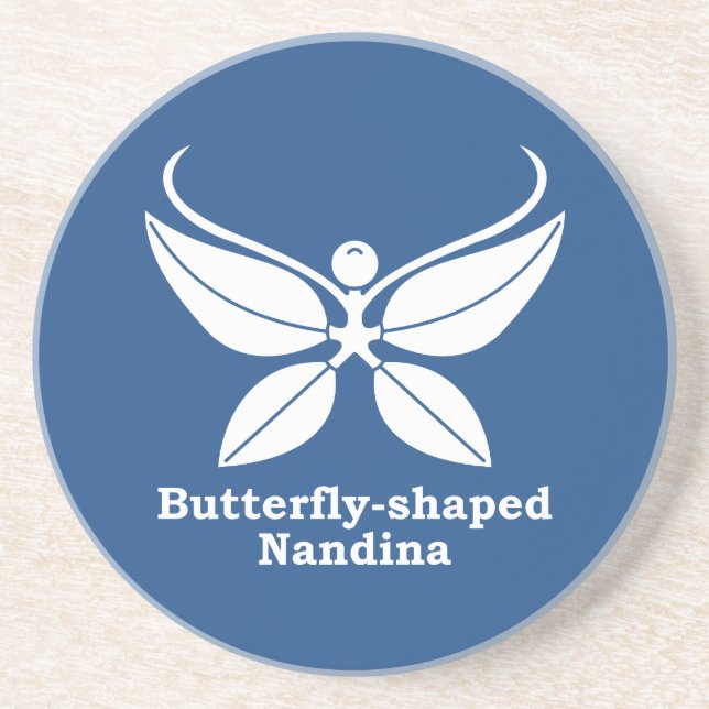 Butterfly-shaped nandina coaster (Front)