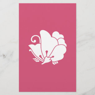 Butterfly-shaped wood sorrel stationery