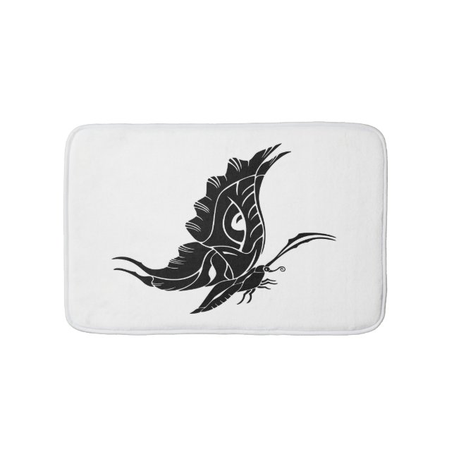 Butterfly Silhouette Bath Mat (Front)