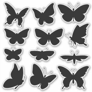 Butterfly Silhouettes Sticker Set