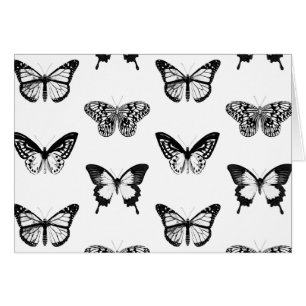 Butterfly sketch, black and white