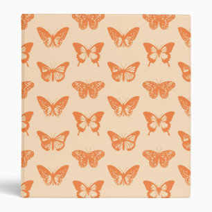 Butterfly sketch, coral orange binder