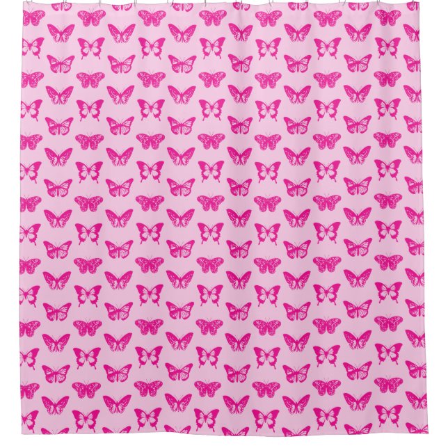 Butterfly sketch, light pink and fuchsia (Front)
