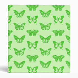 Butterfly sketch, lime green binder