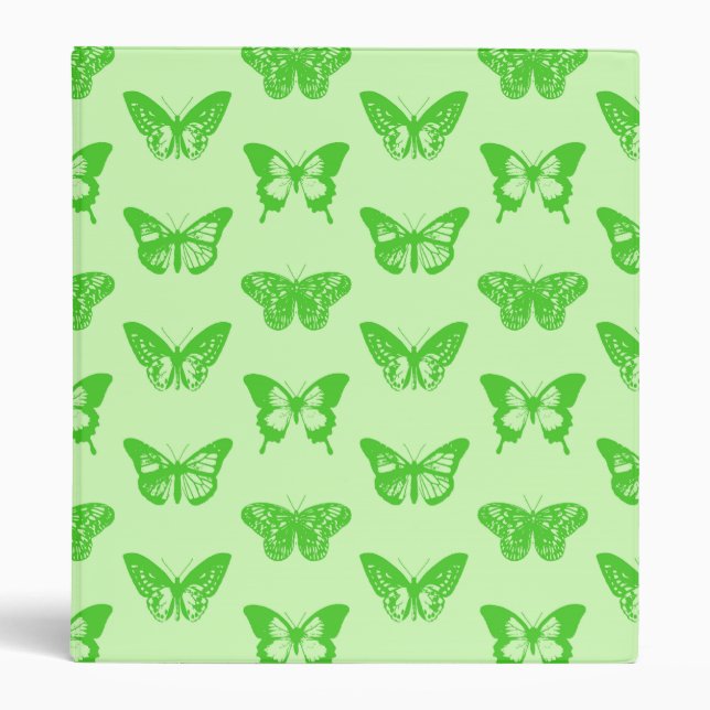 Butterfly sketch,  lime green binder (Front)