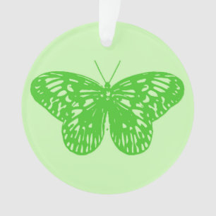 Butterfly sketch,  lime green ornament