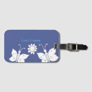 Butterfly Sketch Luggage Tag