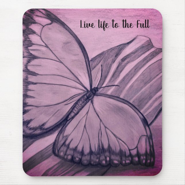 Butterfly sketch mouse pad (Front)