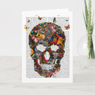 Butterfly Skull Card