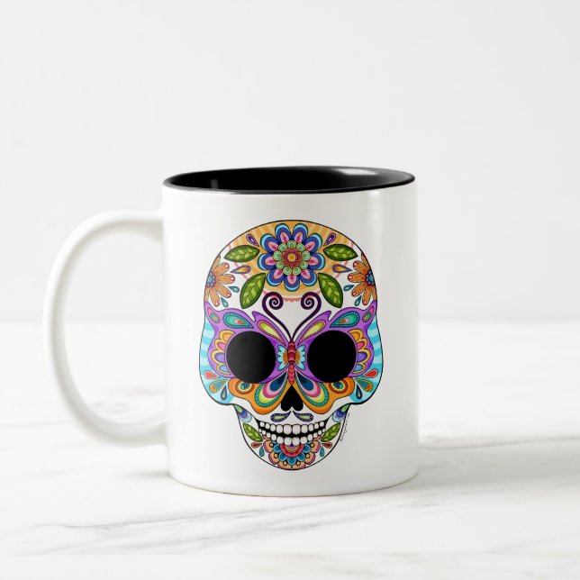 Butterfly Skull Mug (Left)