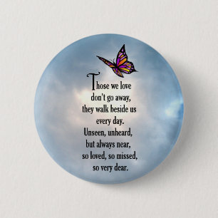 Butterfly "So Loved" Poem 2 Inch Round Button