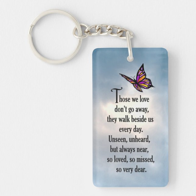 Butterfly "So Loved" Poem Keychain (Front)