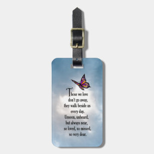 Butterfly "So Loved" Poem Luggage Tag